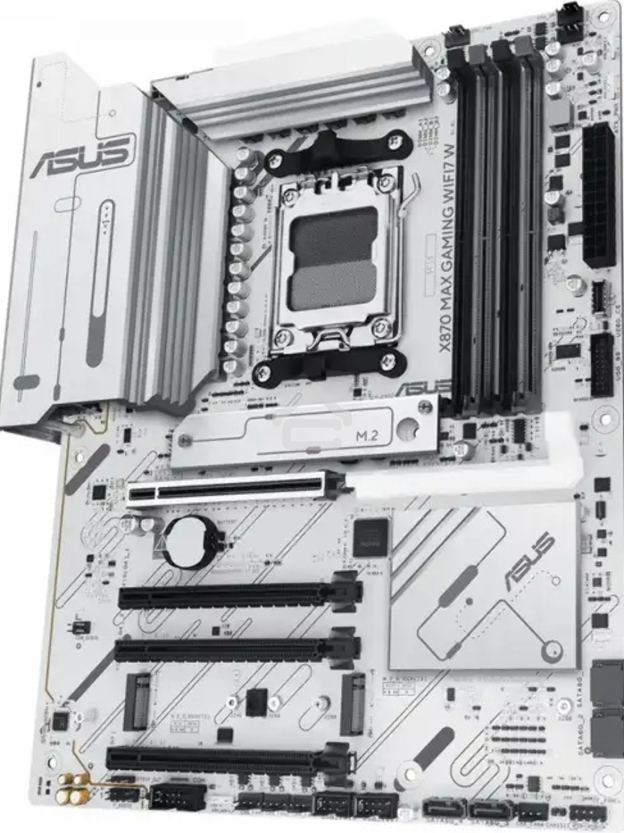 Материнская плата ASUS X870 MAX GAMING WIFI7 W, AM5, AMD X870, 4xDDR5, 4xSATA, 3xM.2, 1xPCIe 5.0 x16, 2xPCIe 4.0 x16, 1xPCIe 3.0 x16, 1xHDMI, 2xUSB Type-C (Display), 1x2.5Gb LAN, Wi-Fi 7, Bluetooth 5.4, 2xUSB-C 40Gbps, 1xUSB-A 10Gbps, 3xUSB-A 5Gbps, 4xUSB