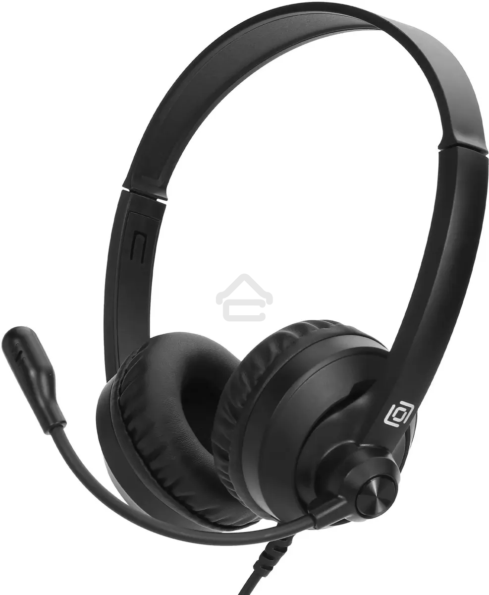 Гарнитура проводная с микрофоном Оклик HS-M500 черный 1.8м накладные оголовье (1900379)