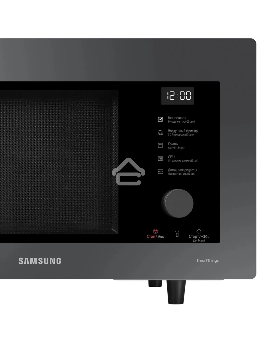 Микроволновая печь Samsung MC32DB7746KC/BW антрацит, 32 л, 1400 Вт, переключатели - поворотный механизм/сенсор