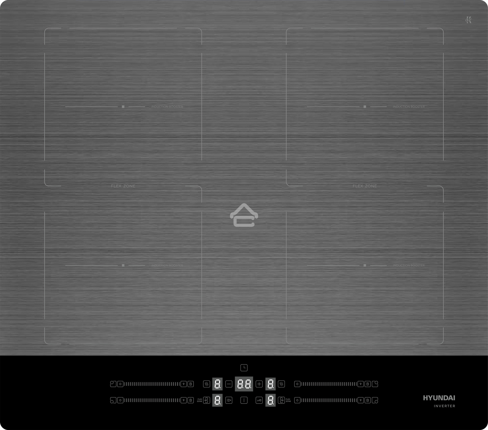 Индукционная варочная панель Hyundai HHI 6786 GR серебристый