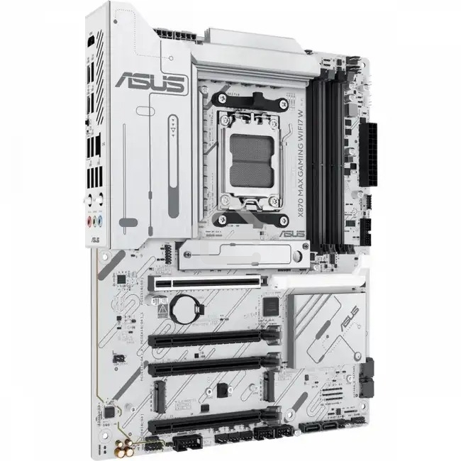 Материнская плата ASUS X870 MAX GAMING WIFI7 W, AM5, AMD X870, 4xDDR5, 4xSATA, 3xM.2, 1xPCIe 5.0 x16, 2xPCIe 4.0 x16, 1xPCIe 3.0 x16, 1xHDMI, 2xUSB Type-C (Display), 1x2.5Gb LAN, Wi-Fi 7, Bluetooth 5.4, 2xUSB-C 40Gbps, 1xUSB-A 10Gbps, 3xUSB-A 5Gbps, 4xUSB