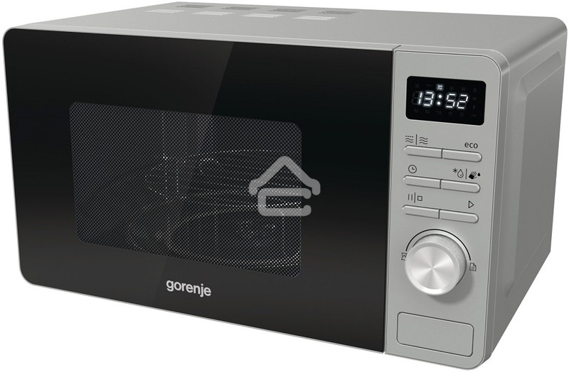 Микроволновая печь Gorenje GRILL MO23A4X нержавеющая сталь, 23 л, 800 Вт, переключатели - поворотный механизм/кнопки