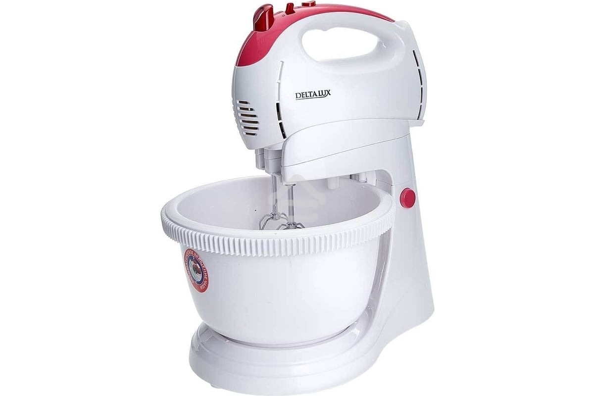 Миксер Delta LUX DL-5071C белый/розовым