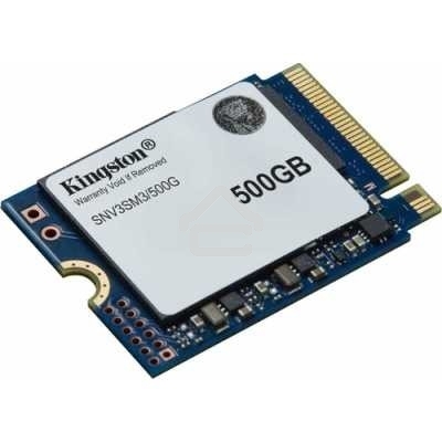 Накопитель SSD Kingston NV3, 500Gb, M.2(22x30мм), NVMe, PCIe 4.0 x4, 3D TLC, R/W 5000/3000Mb/s, TbW 160, DWPD 0.2 (60 мес)
