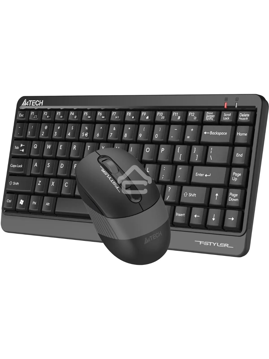 Клавиатура + мышь A4Tech Fstyler FG1110 клав:черный/серый мышь:черный/серый USB беспроводная Multimedia (FG1110 GREY)