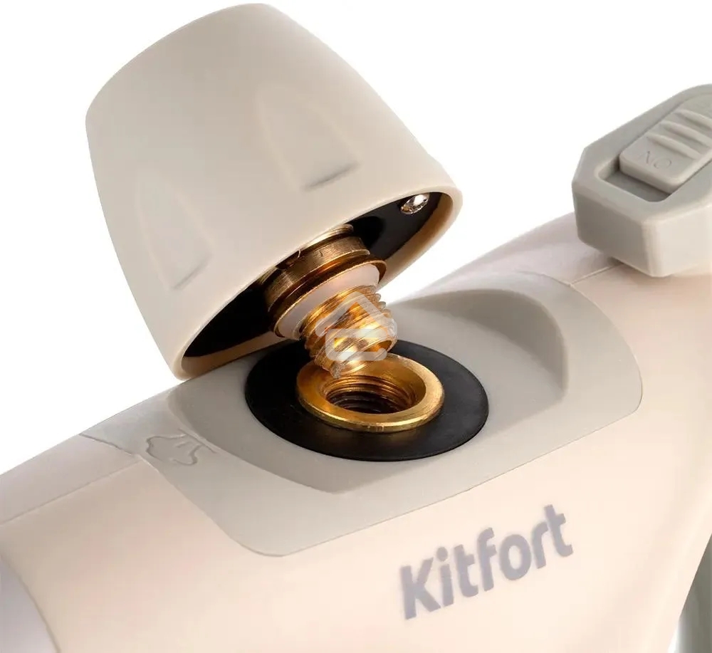 Пароочиститель ручной Kitfort КТ-9177 1050Вт бежевый/серый