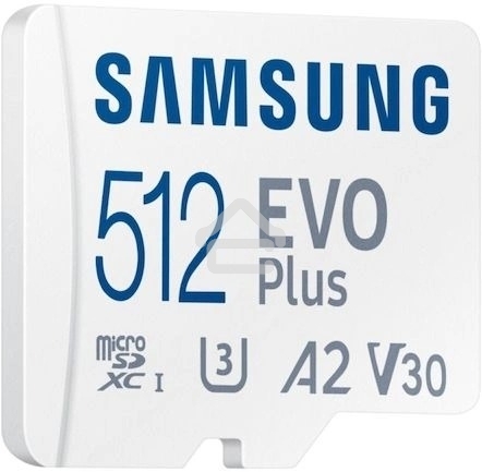 Флеш карта microSDXC 512Gb Samsung MB-MC512SA/EU EVO Plus + adapter