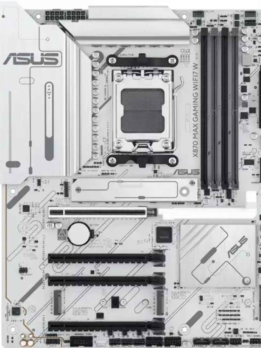Материнская плата ASUS X870 MAX GAMING WIFI7 W, AM5, AMD X870, 4xDDR5, 4xSATA, 3xM.2, 1xPCIe 5.0 x16, 2xPCIe 4.0 x16, 1xPCIe 3.0 x16, 1xHDMI, 2xUSB Type-C (Display), 1x2.5Gb LAN, Wi-Fi 7, Bluetooth 5.4, 2xUSB-C 40Gbps, 1xUSB-A 10Gbps, 3xUSB-A 5Gbps, 4xUSB