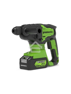 Перфоратор аккумуляторный бесщеточный GreenWorks GD24SDS2 2 ДЖ, 24V, c 1хАКБ 4 Ач и ЗУ в сумке (3803007UB)