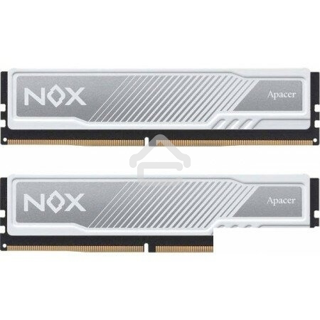 Оперативная память Apacer Nox, DDR4, 16GB (2x8 GB), 3200 MHz, CL16, DIMM, радиатор, белый