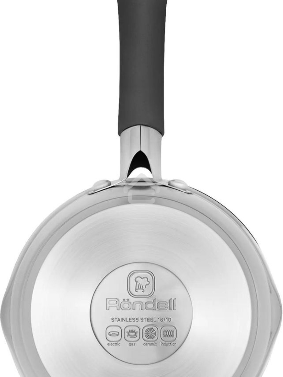Ковш Rondell Flamme RDS-026, 1.3л, 16см, с крышкой, стальной