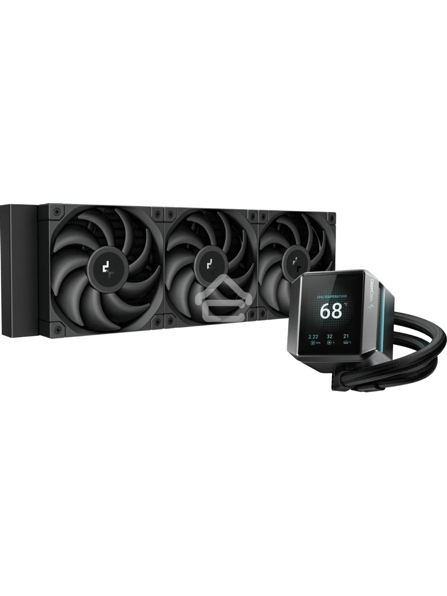 Система жидкостного охлаждения DEEPCOOL MYSTIQUE 360 ARGB черный, 120 мм, алюминий/медь, 2150 об/мин, 36.49 дБ, 4 pin, 300 Вт