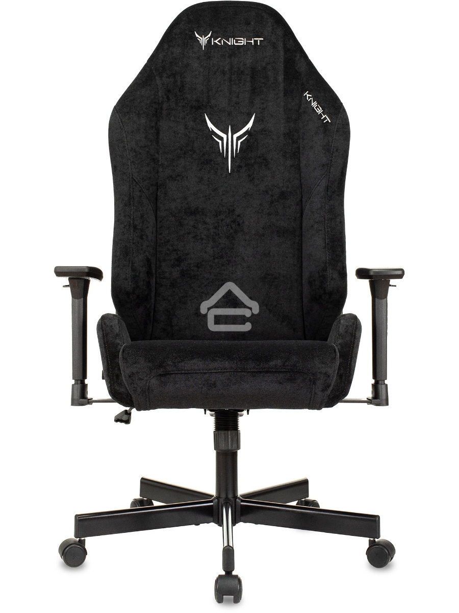 Кресло игровое Knight N1 Fabric черный Light-20, с подголов. крестовина металл