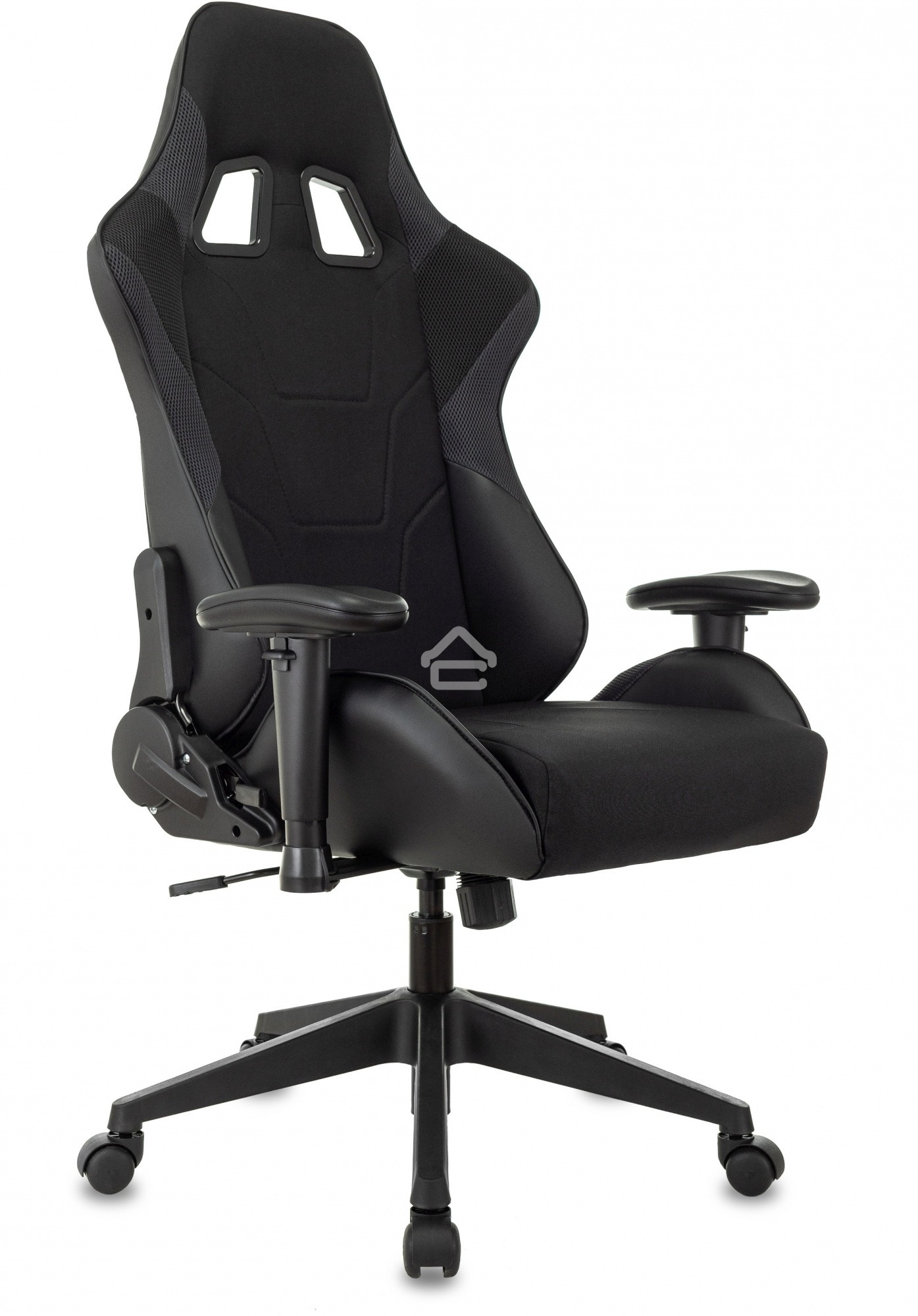 Кресло игровое Бюрократ VIKING 4 AERO BLACK EDITION черный искусст.кожа/ткань