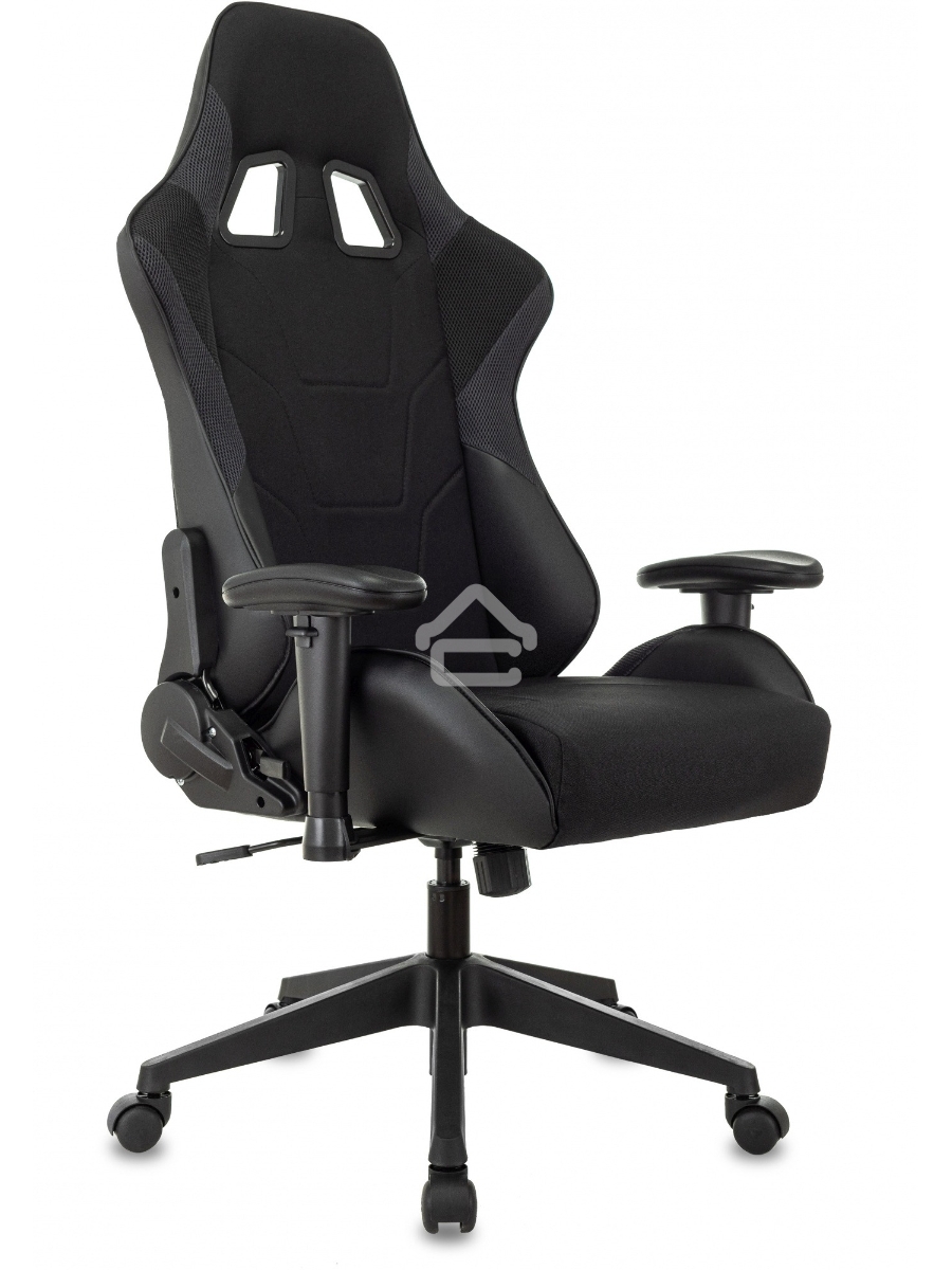 Кресло игровое Бюрократ VIKING 4 AERO BLACK EDITION черный искусст.кожа/ткань