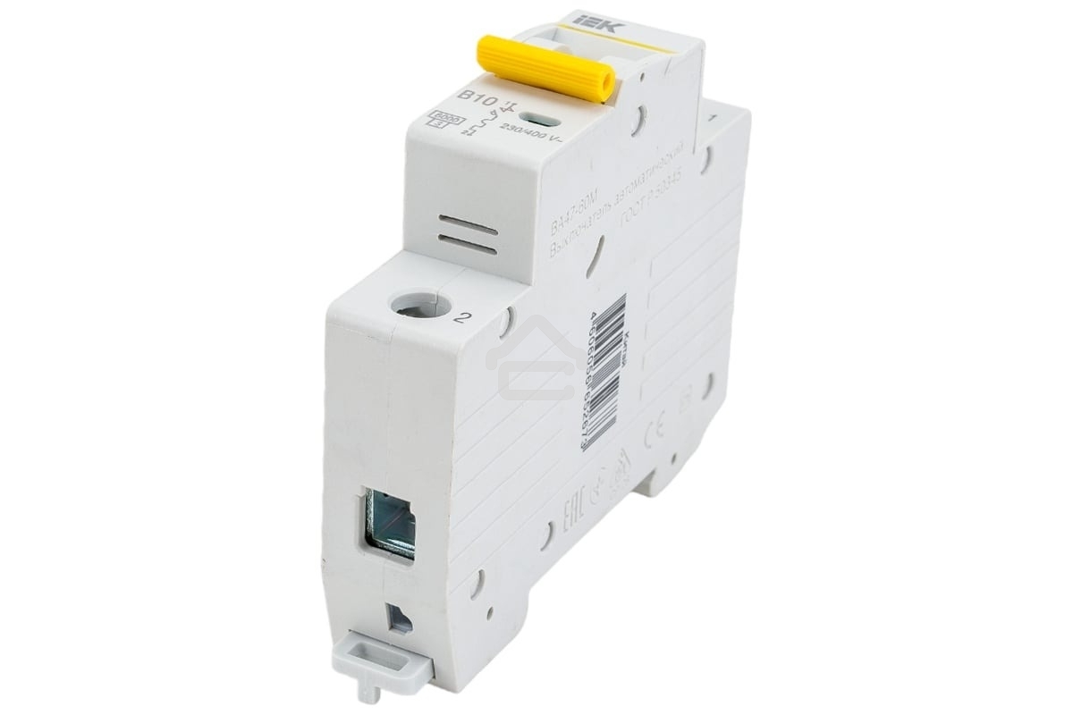 Выключатель автоматический IEK MVA31-1-010-B 10A тип B 6kA 1П 230В 1мод белый (упак.:1шт)