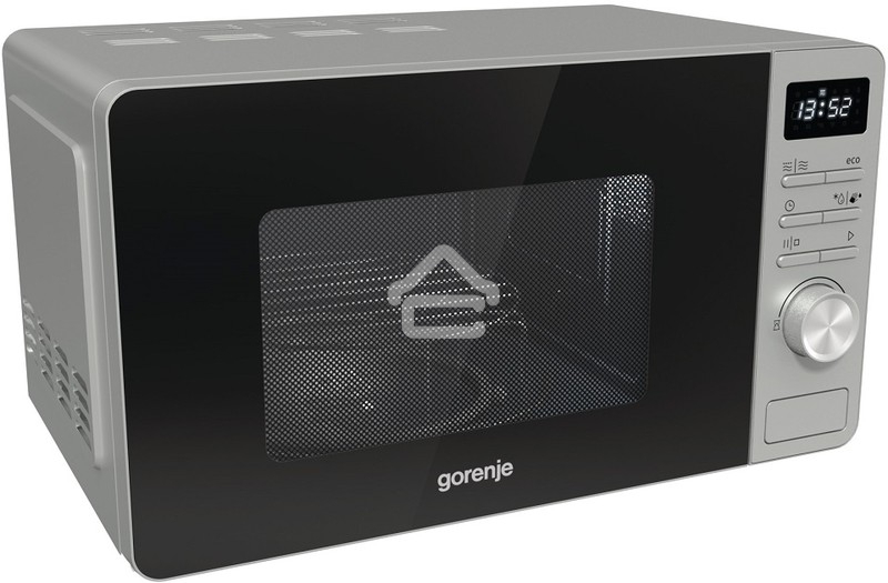 Микроволновая печь Gorenje GRILL MO23A4X нержавеющая сталь, 23 л, 800 Вт, переключатели - поворотный механизм/кнопки