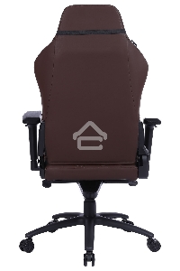 Кресло игровое Cactus CS-CHR-0112BR коричневый, сиденье коричневый, эко.кожа, с подголов. крестовина металл, пластик черный