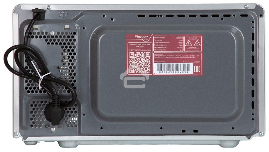 Микроволновая печь Pioneer MW229D серебристый, 20 л, 700 Вт, переключатели - поворотный механизм/кнопки