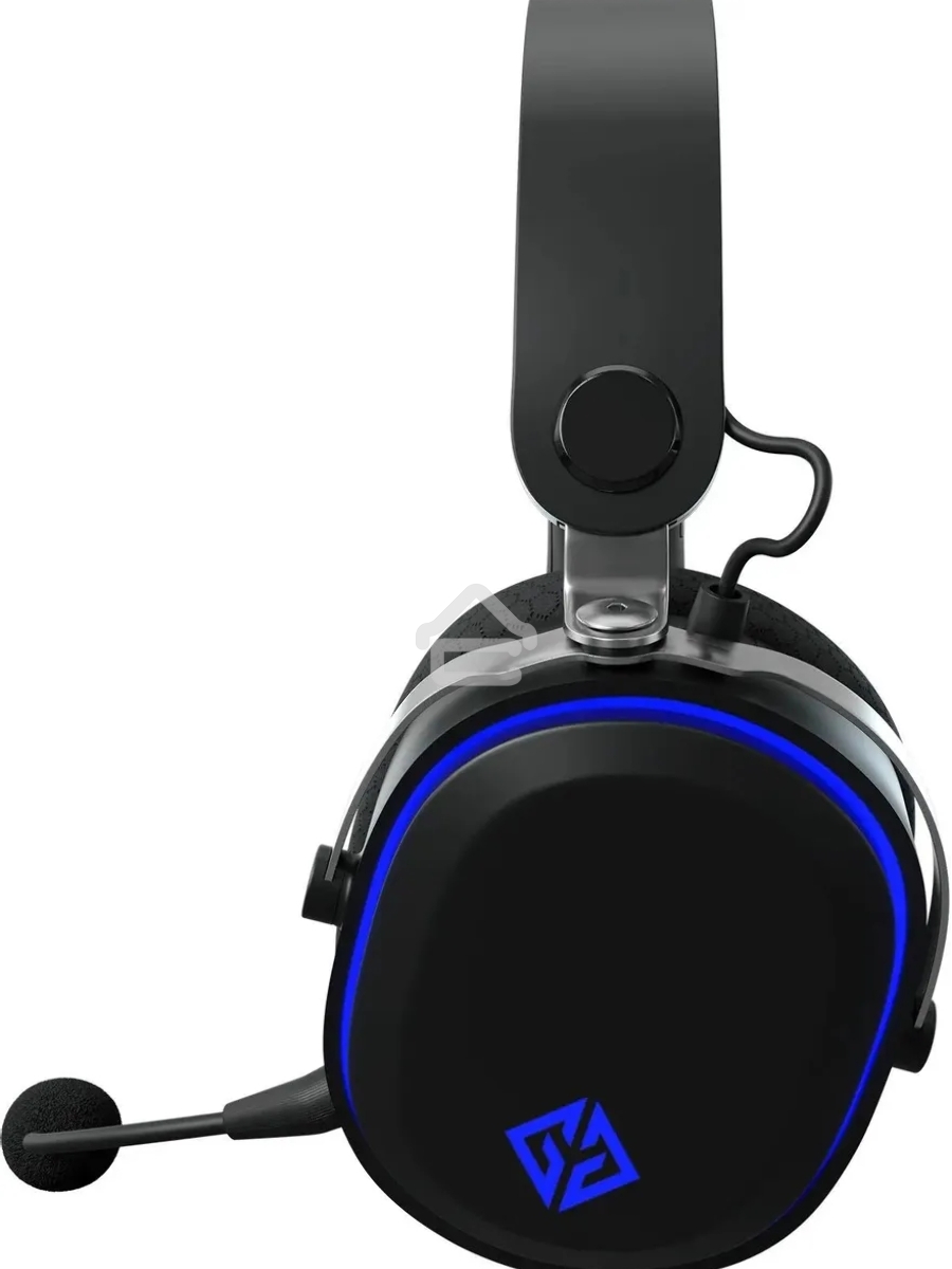 Наушники с микрофоном GMNG GG-HS405W черный мониторные BT/Radio/3.5mm оголовье