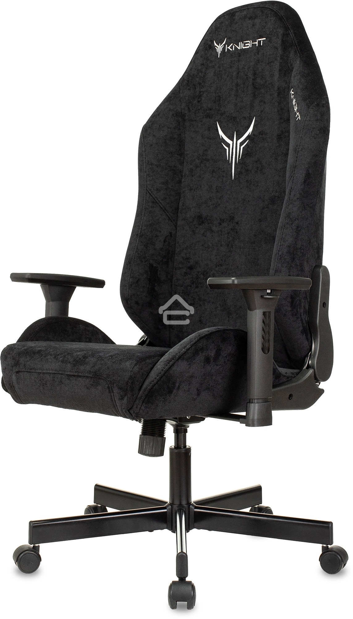 Кресло игровое Бюрократ Knight N1 Fabric черный Light-20, с подголов. крестовина металл