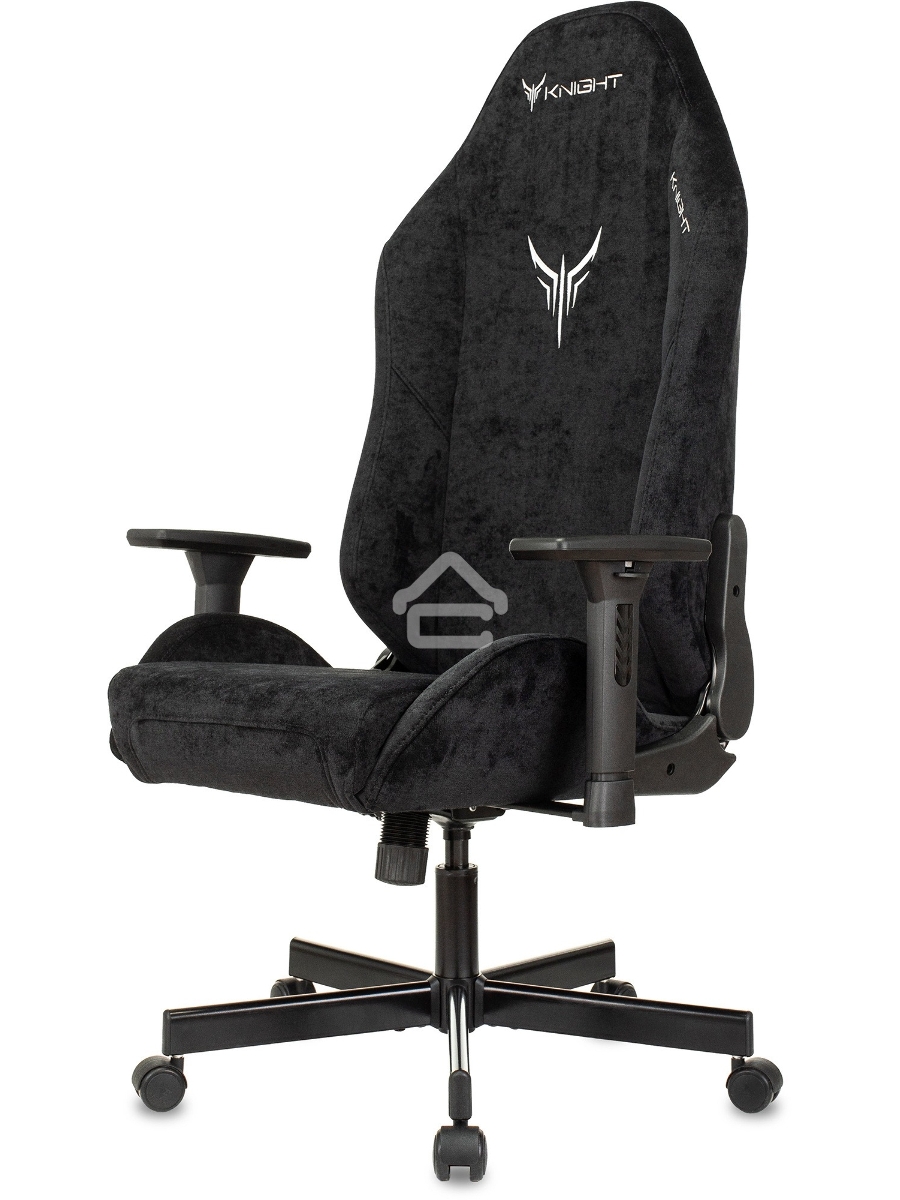 Кресло игровое Knight N1 Fabric черный Light-20, с подголов. крестовина металл