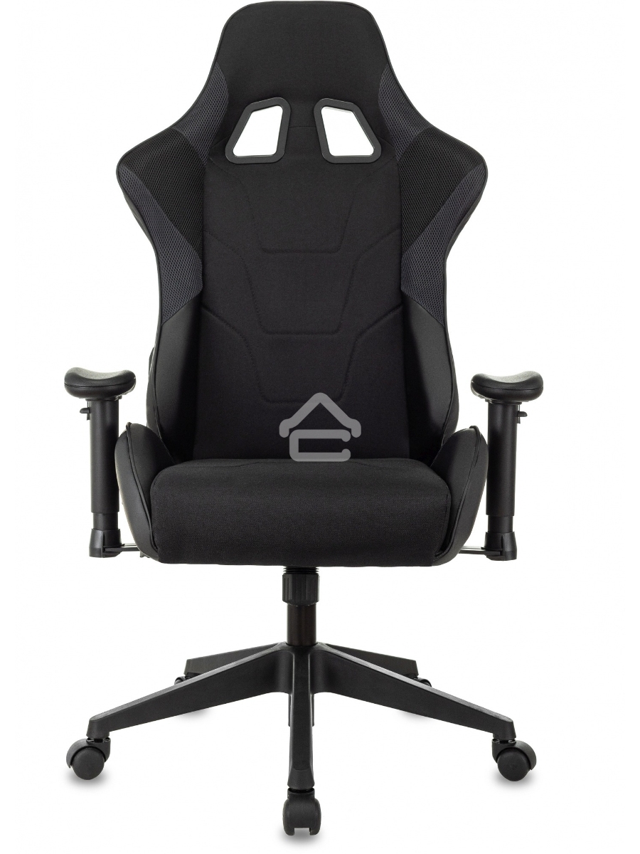 Кресло игровое Бюрократ VIKING 4 AERO BLACK EDITION черный искусст.кожа/ткань