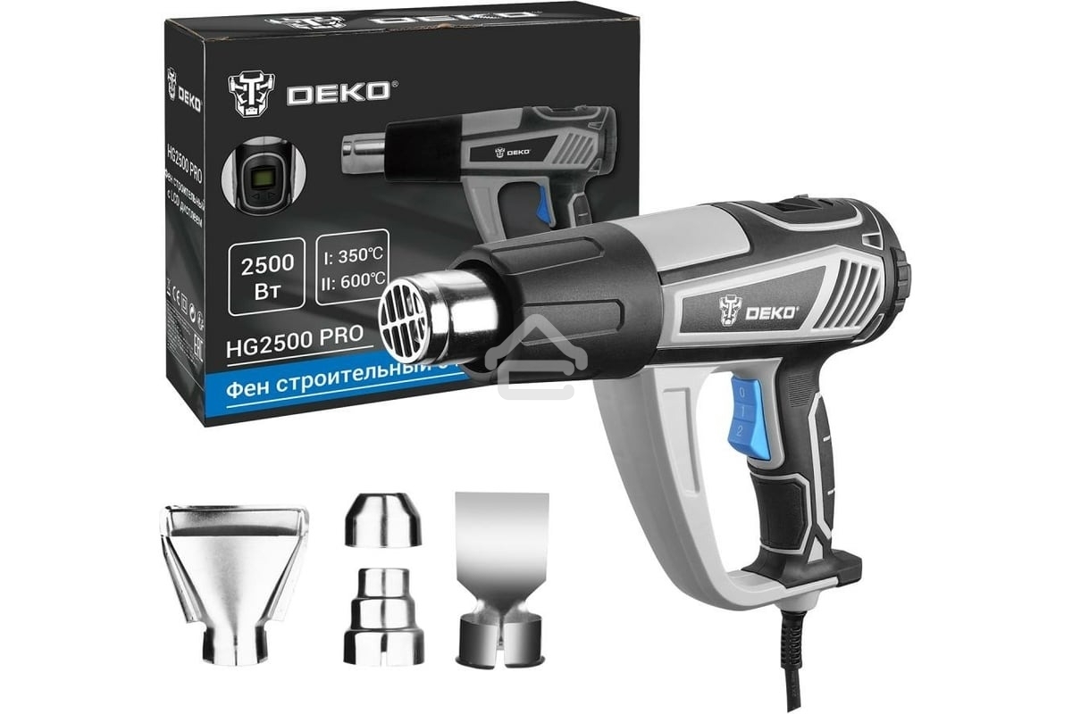 Фен технический Deko HG2500 PRO 2500Вт темп.350/600С