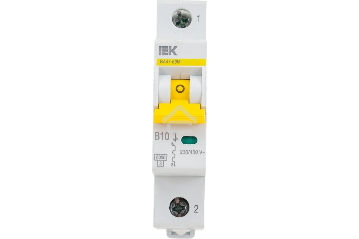 Выключатель автоматический IEK MVA31-1-010-B 10A тип B 6kA 1П 230В 1мод белый (упак.:1шт)