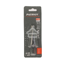 Сверло PATRIOT EXPERT по металлу ступенчатое 4-12 мм, Р6М5, упаковка блистер