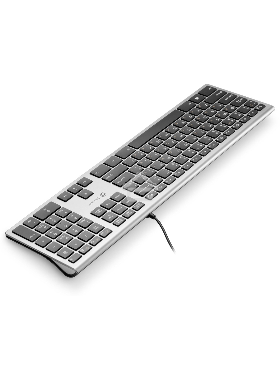 Клавиатура Oklick 890S проводная, USB, серый/черный