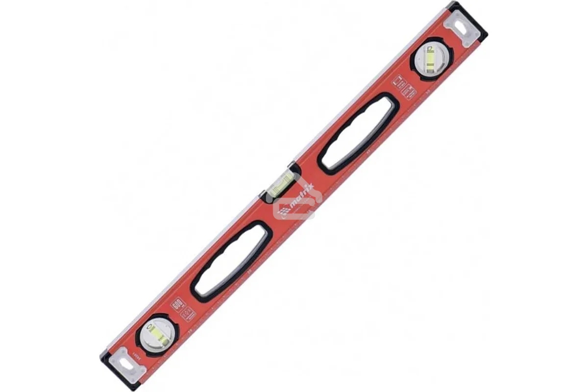 Уровень алюминиевый Matrix, фрезерованный, 3 глазка, рукоятки, 800 мм