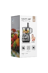 Кухонный комбайн Galaxy Line GL 2314, серый, 1,2 л, 1000 Вт, 2 скорости, импульсный режим
