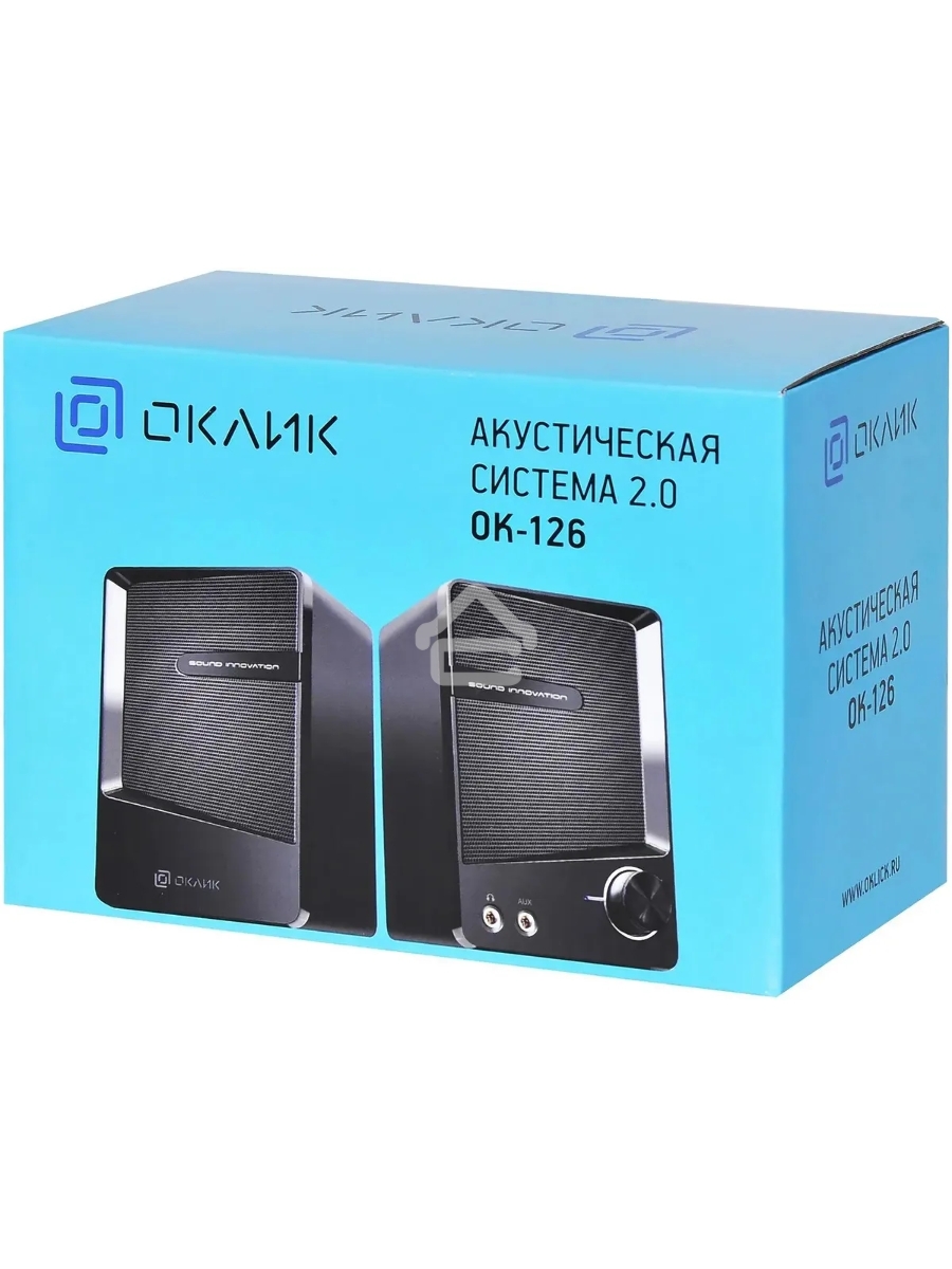 Колонки Oklick OK-126 2.0 черный 6Вт