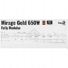 Блок питания Aerocool/Formula MIRAGE GOLD 650W, 650Вт, 80 PLUS Gold, 120мм, модульный, черный