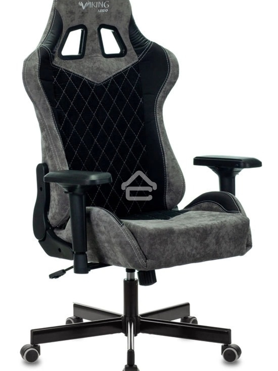 Кресло игровое Бюрократ VIKING 7 KNIGHT B FABRIC черный текстиль/эко.кожа крестовина металл/пластик