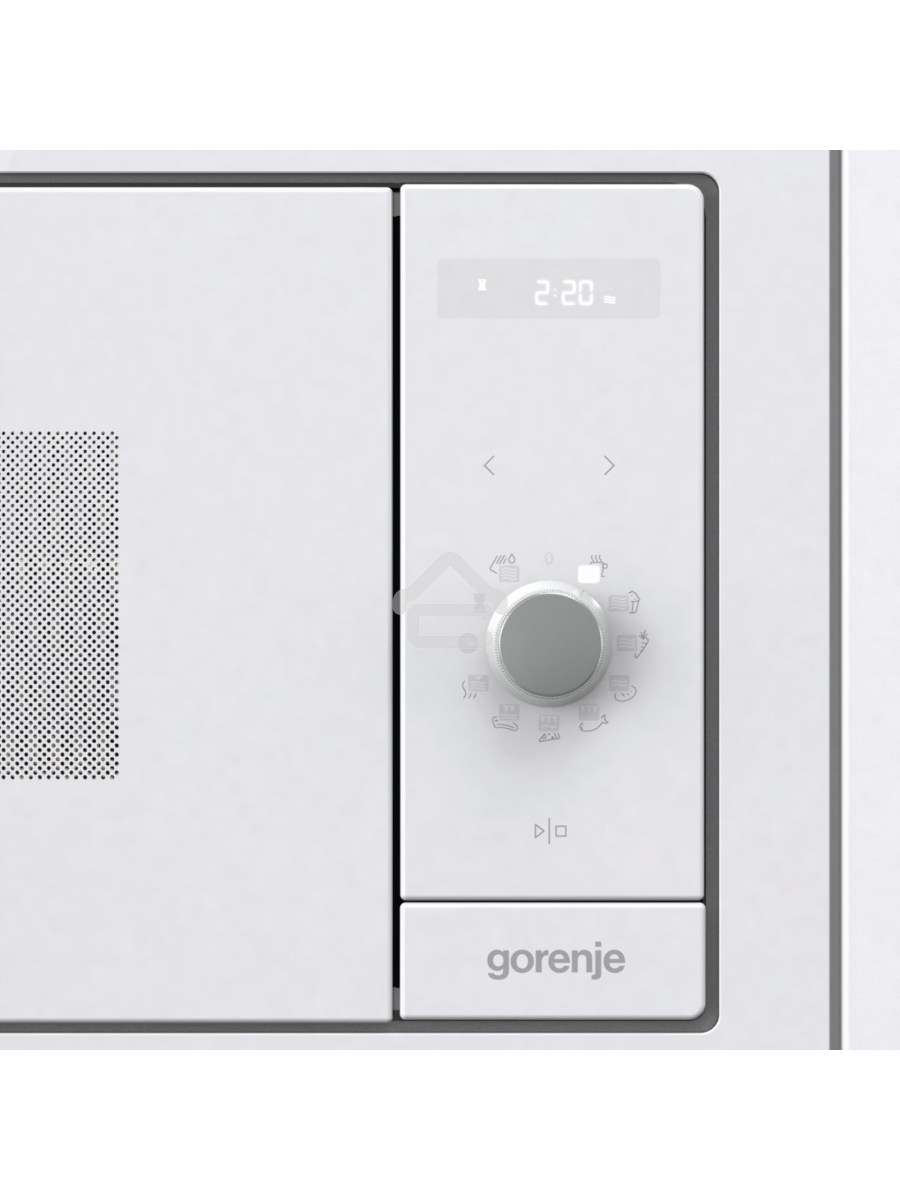 Микроволновая печь Gorenje BM235G1SYW белый, 23 л, 900 Вт, переключатели - поворотный механизм/сенсор