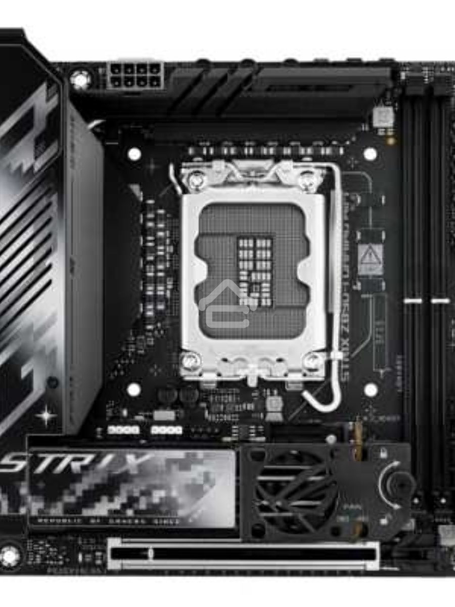 Материнская плата ASUS ROG STRIX Z890-I GAMING WIFI, LGA 1851, Intel Z890, 2xDDR5, 2xSATA, 2xM.2, 1xPCIe 5.0 x16, 1xHDMI, 2xUSB-C Thunderbolt 4, 1xUSB-C 20Gbps, 3xUSB-A 10Gbps, 1xUSB-A 5Gbps, 2xUSB-A 2.0, 1x 2.5Gb LAN, Mini-ITX
