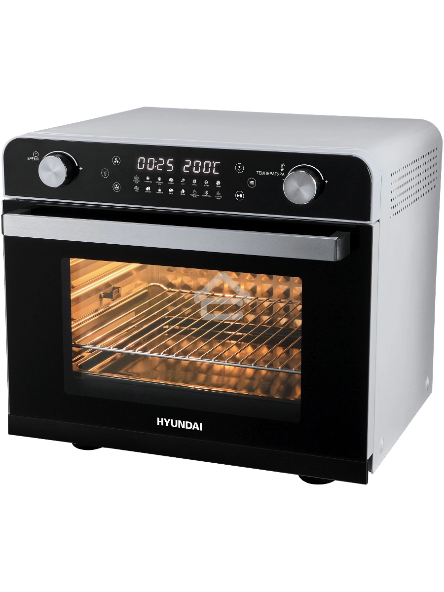 Мини-печь Hyundai MIO-HY087 36л. 1700Вт серебристый/черный