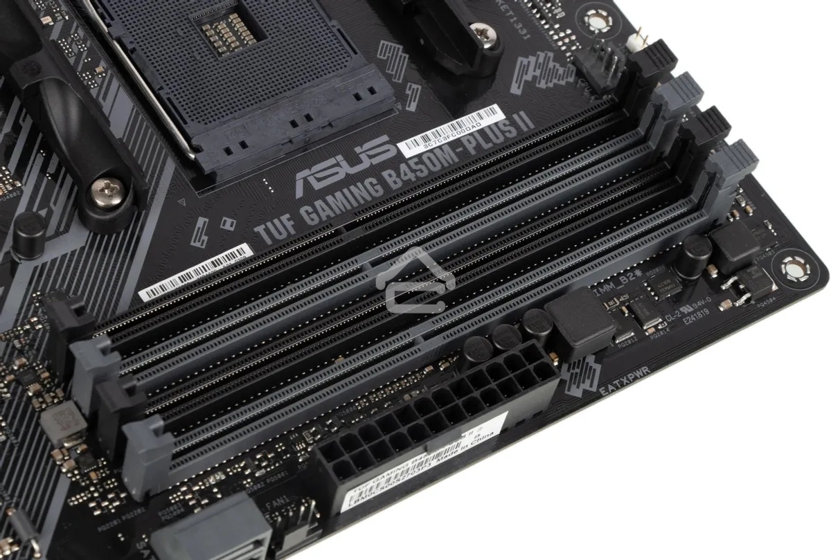 Материнская плата ASUS TUF GAMING B450M-PLUS II, AM4, AMD B450, 4xDDR4, 6xSATA, 1xM.2, 1xPCIe 3.0 x16, 1xPCIe 2.0 x16, 1xPCIe x1, 1xHDMI, 1xDVI-D, 1x 1Gb LAN, 2xUSB-A 3.2 Gen 1, 1xUSB-A 3.2 Gen 2, 2xUSB-A 2.0, 1xUSB-C 3.2 Gen 1, 3x3.5 мм, 7.1, mATX