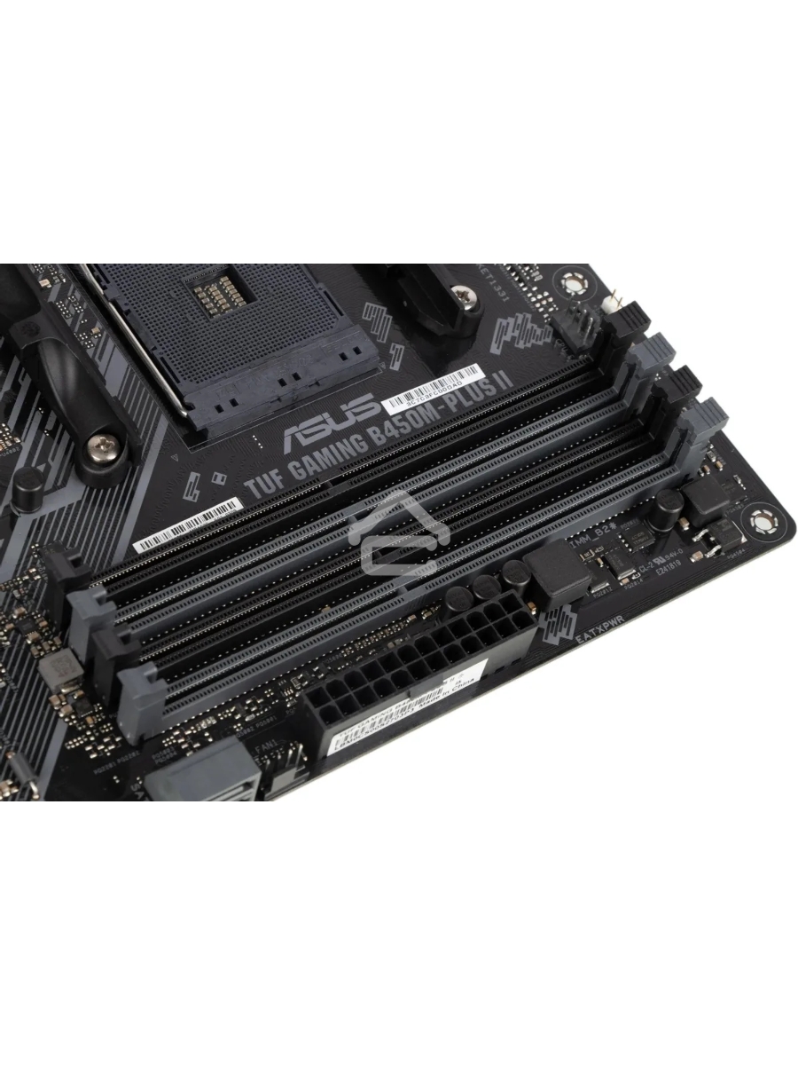 Материнская плата ASUS TUF GAMING B450M-PLUS II, AM4, AMD B450, 4xDDR4, 6xSATA, 1xM.2, 1xPCIe 3.0 x16, 1xPCIe 2.0 x16, 1xPCIe x1, 1xHDMI, 1xDVI-D, 1x 1Gb LAN, 2xUSB-A 3.2 Gen 1, 1xUSB-A 3.2 Gen 2, 2xUSB-A 2.0, 1xUSB-C 3.2 Gen 1, 3x3.5 мм, 7.1, mATX
