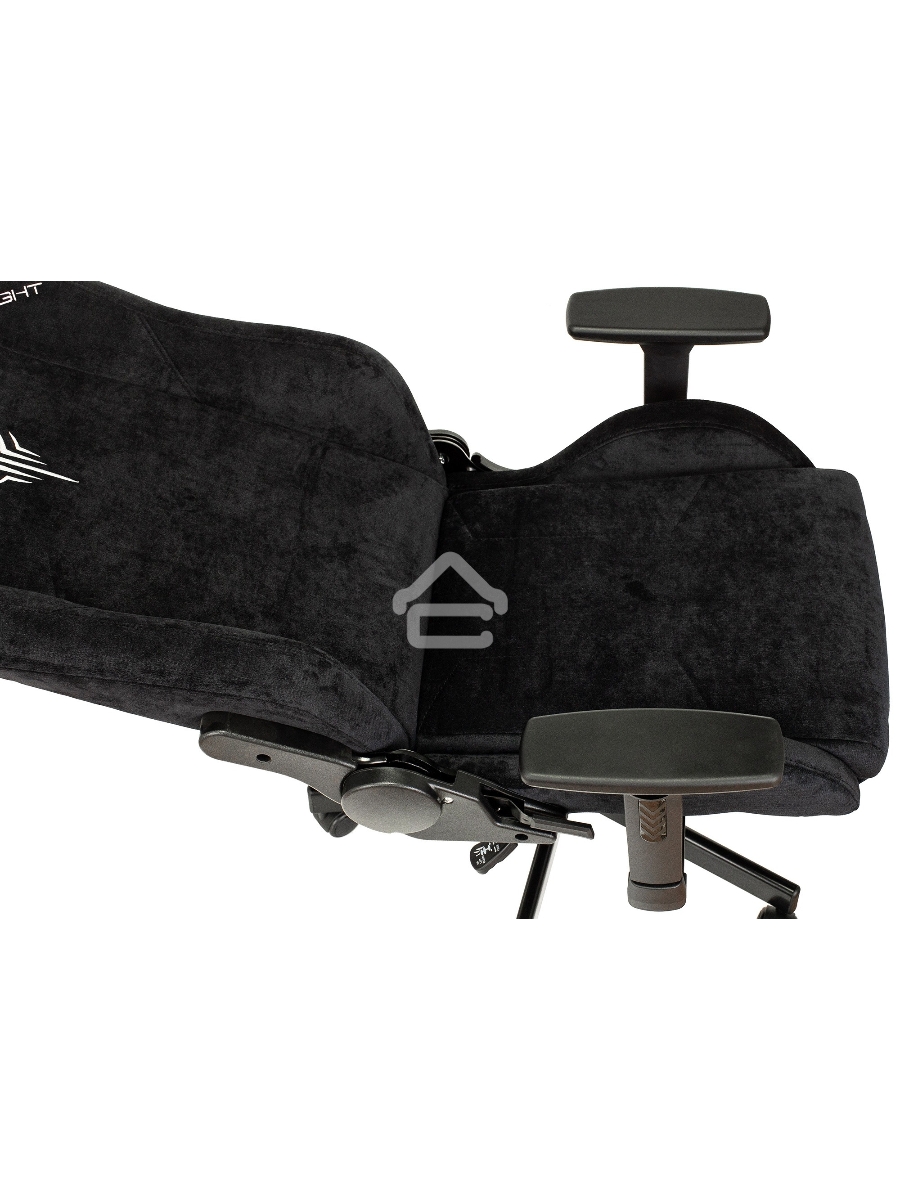 Кресло игровое Knight N1 Fabric черный Light-20, с подголов. крестовина металл