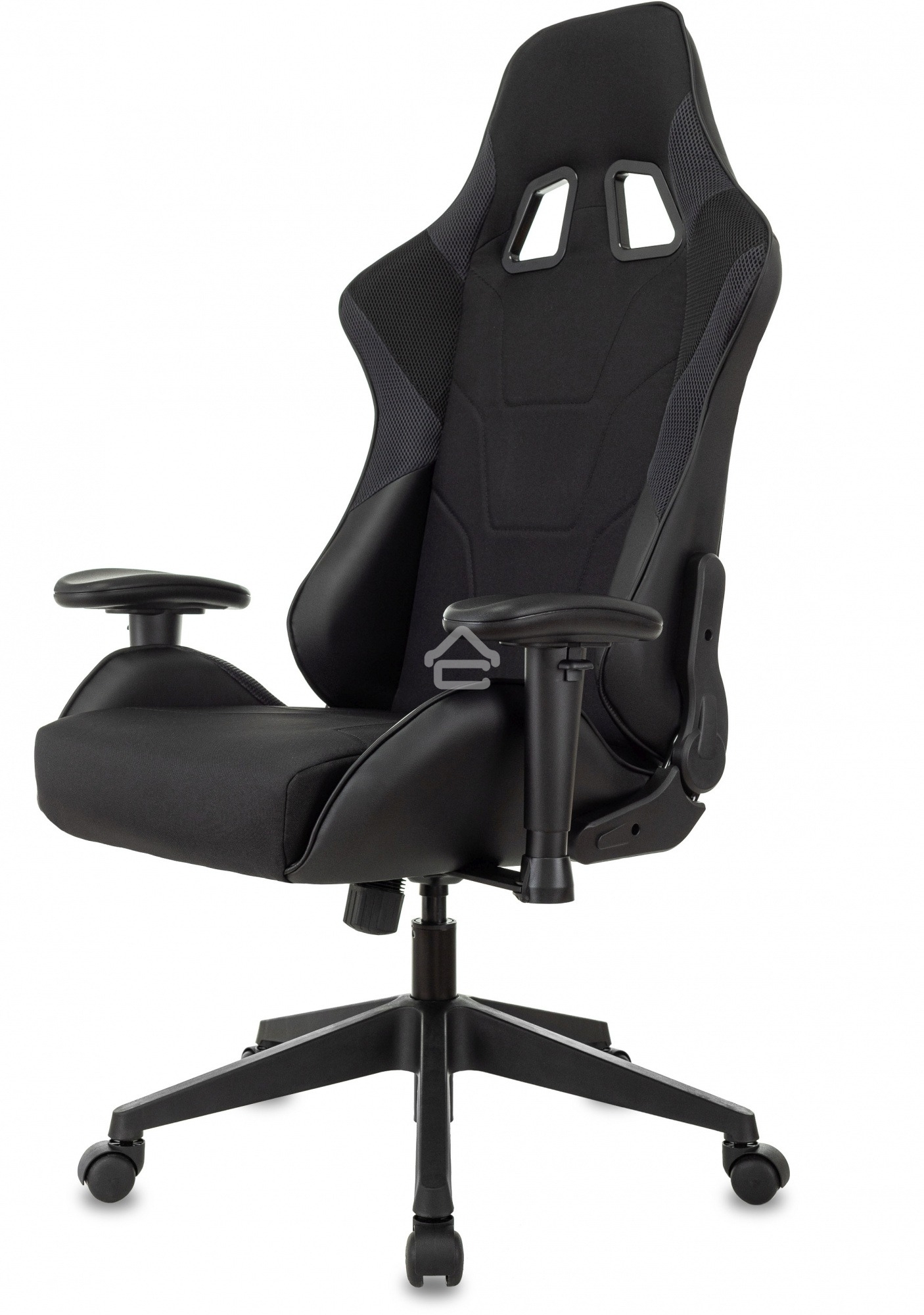 Кресло игровое Бюрократ VIKING 4 AERO BLACK EDITION черный искусст.кожа/ткань