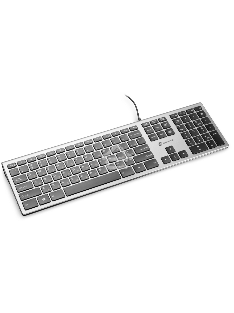 Клавиатура Oklick 890S проводная, USB, серый/черный