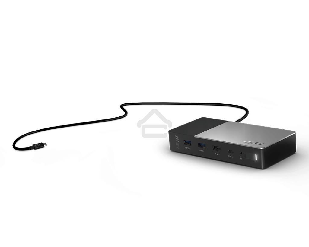 USB-концентратор MSI USB-C Docking Station Gen 2/1xType-C(USB3.2Gen2/DP)/1xType-C USB3.2Gen2/2xType-A USB3.2Gen2/1xType-A USB2.0/1xHDMI2.1/1xDP/1xRJ45/1xComboJack/150W adapter