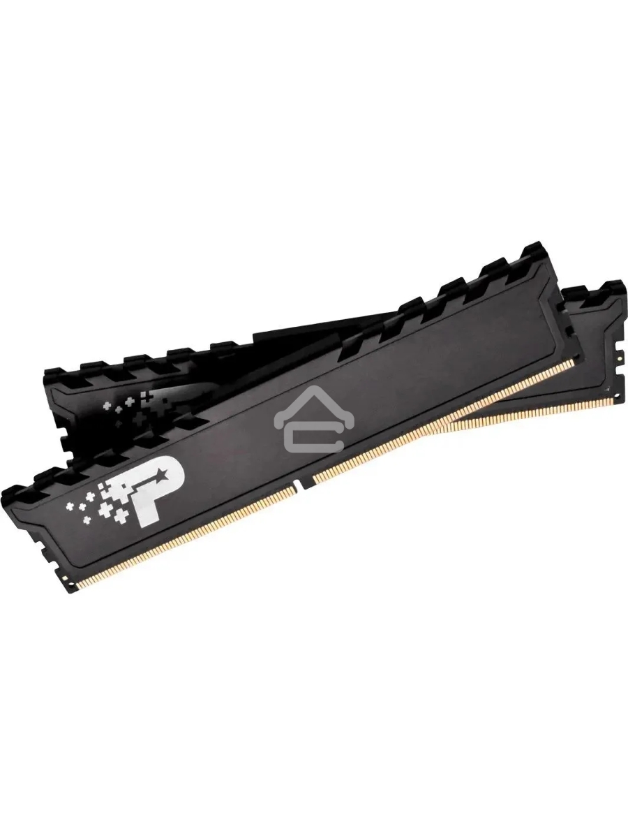 Оперативная память Patriot Signature, DDR4, 16GB (2x8 GB), 3200 MHz, CL22, DIMM, радиатор, чёрный