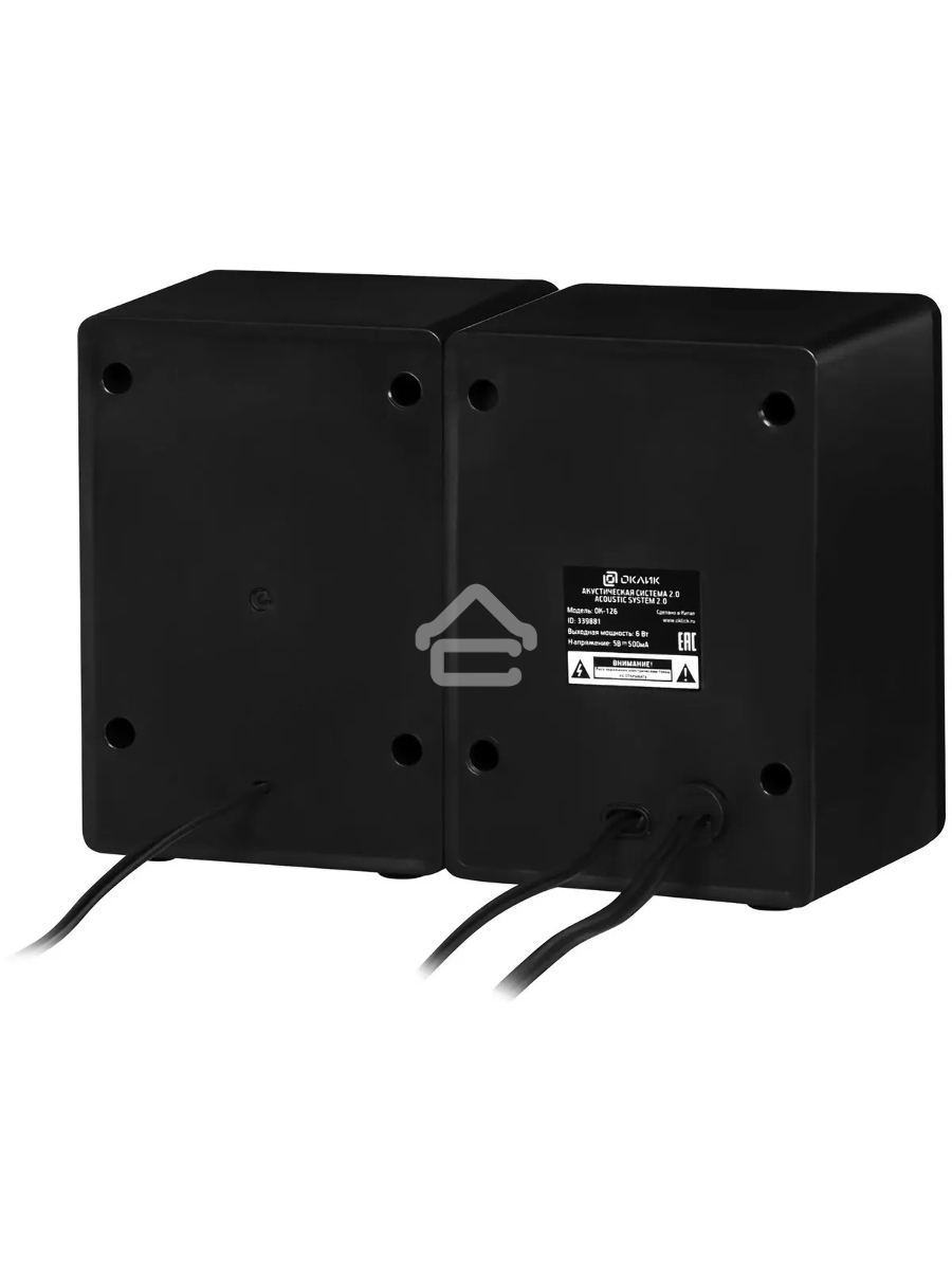 Колонки Oklick OK-126 2.0 черный 6Вт