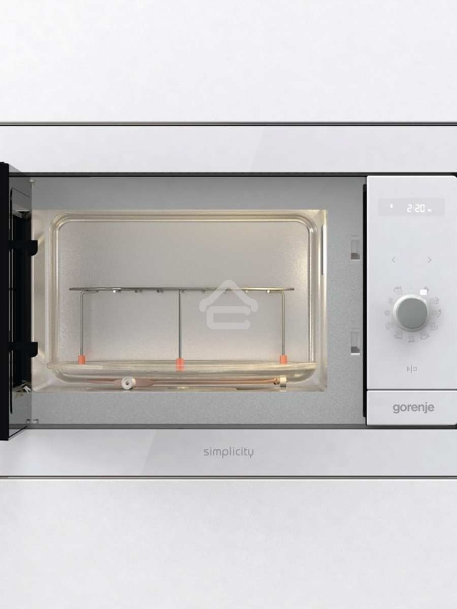 Микроволновая печь Gorenje BM235G1SYW белый, 23 л, 900 Вт, переключатели - поворотный механизм/сенсор
