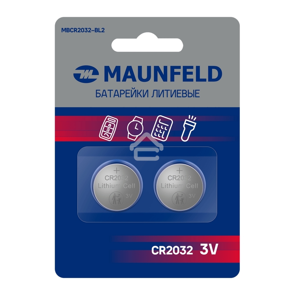 Батарейки Maunfeld Lithium CR2032 MBCR2032-BL2, блистер 2 шт., 3 В