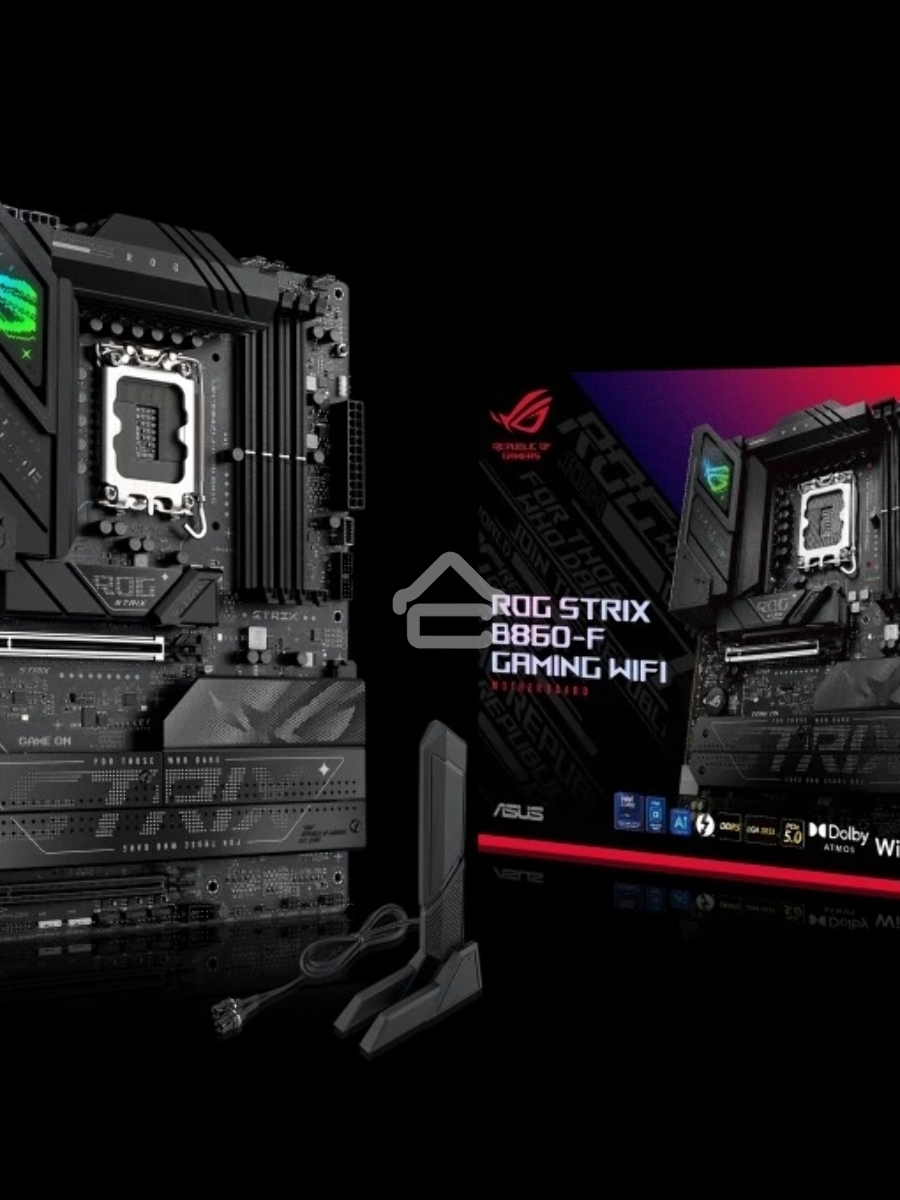 Материнская плата ASUS ROG STRIX B860-F GAMING WIFI, LGA 1851, Intel B860, 4xDDR5, 4xSATA, 4xM.2, 1xPCIe 5.0 x16, 1xPCIe 4.0 x16, 1xDP, 1xHDMI, 1x 2.5Gb LAN, 1xUSB 20Gbps, 1xUSB 10Gbps, 6xUSB-A 5Gbps, 2xUSB 2.0, 3x3.5 мм, 7.1, ATX